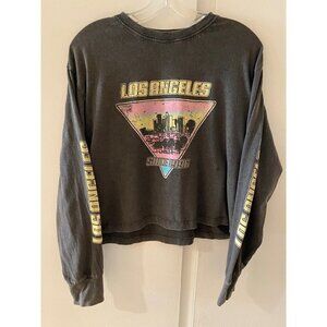 Urban Nation Los Angeles Since 1996 Grey Long Sleeve T-shirt,  Juniors XS